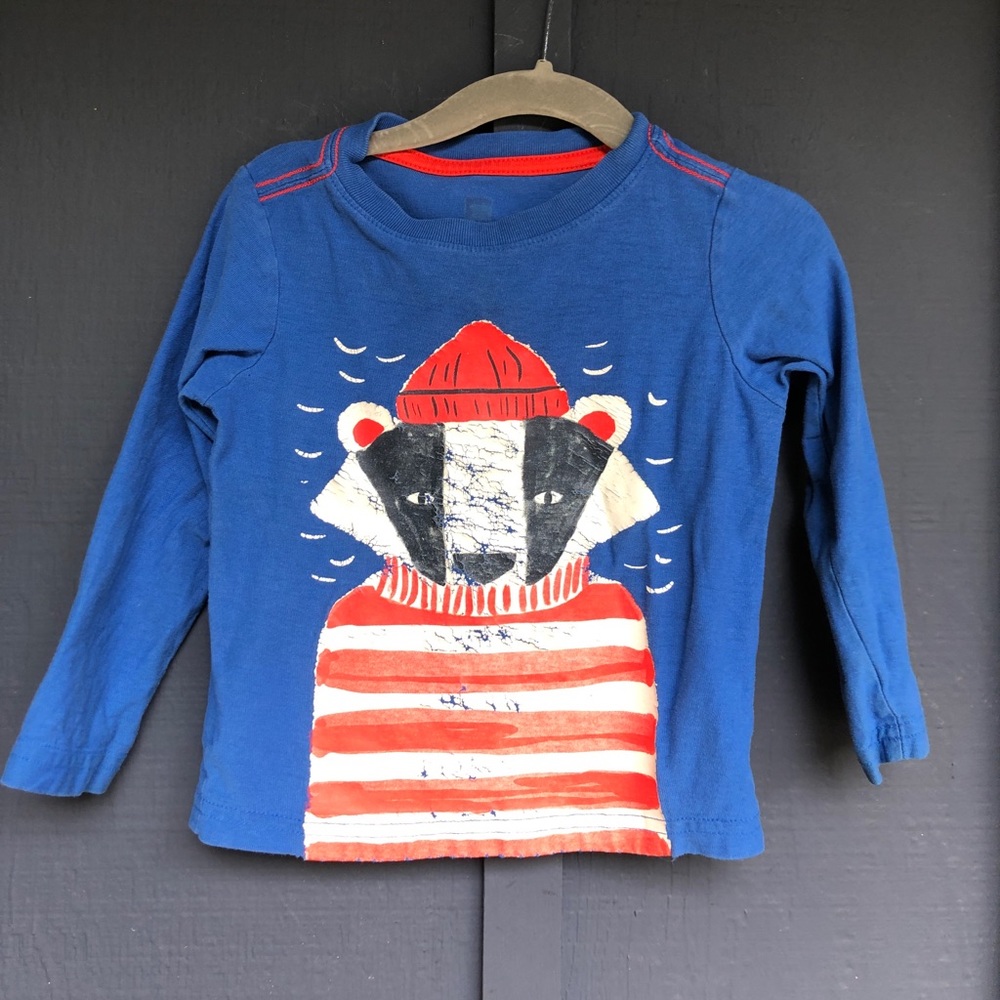 Tea Collection blue long sleeved t shirt 2T